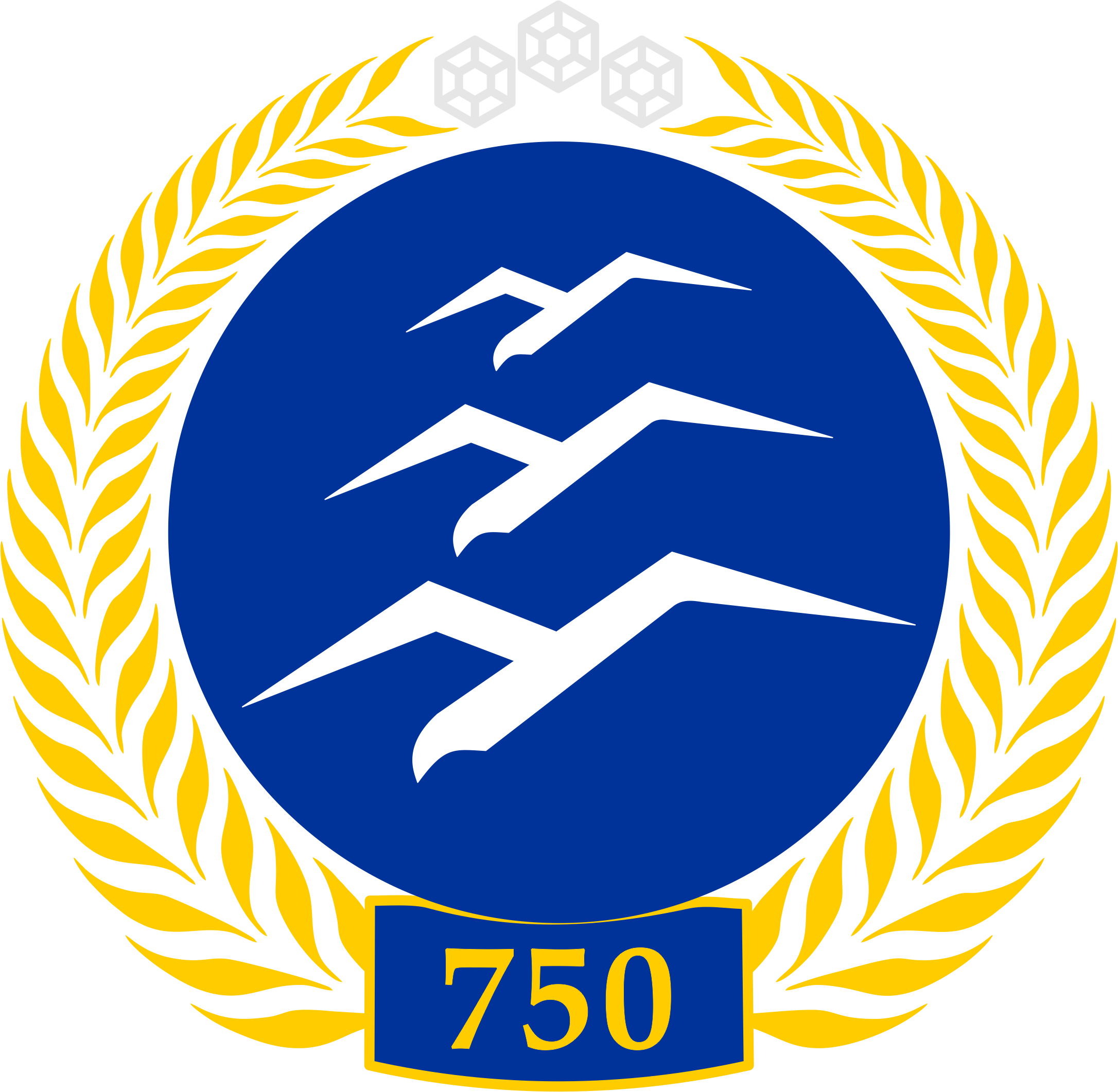 750 km diploma illustration